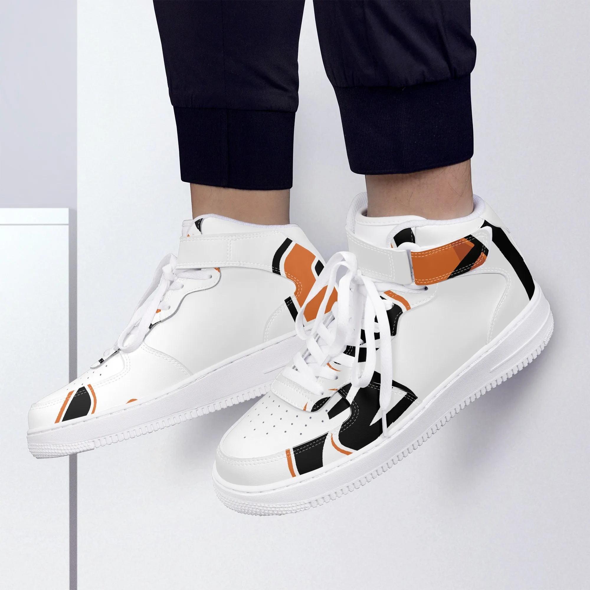 284. New High-Top Leather Sports Sneakers