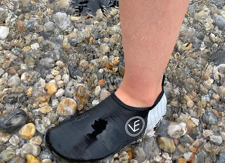 Adult 'The Classic' Black Recyclable Water Shoe with Black Sole