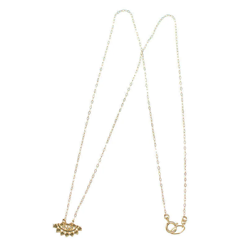 AMELIE DIAMOND FLORAL FAN NECKLACE