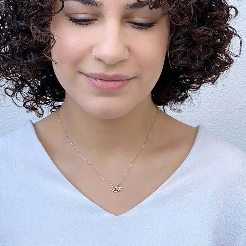 AMELIE DIAMOND FLORAL FAN NECKLACE