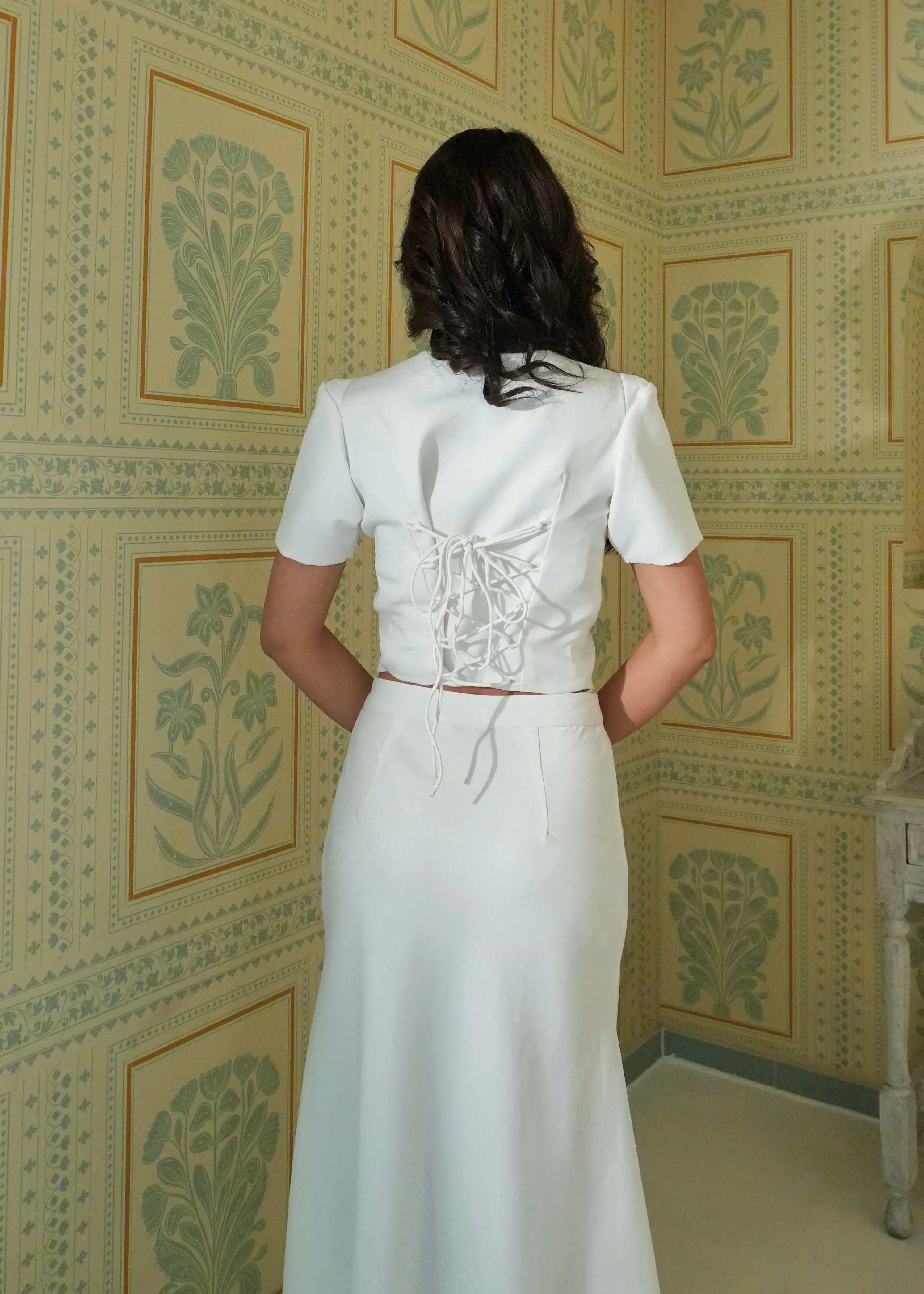 Audrey White waistcoat Top