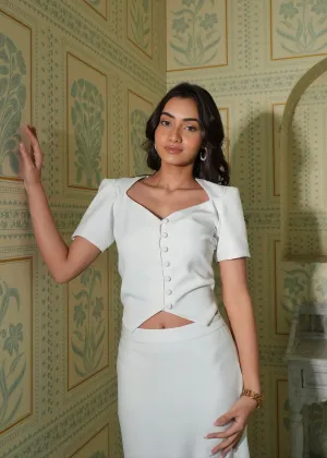 Audrey White waistcoat Top