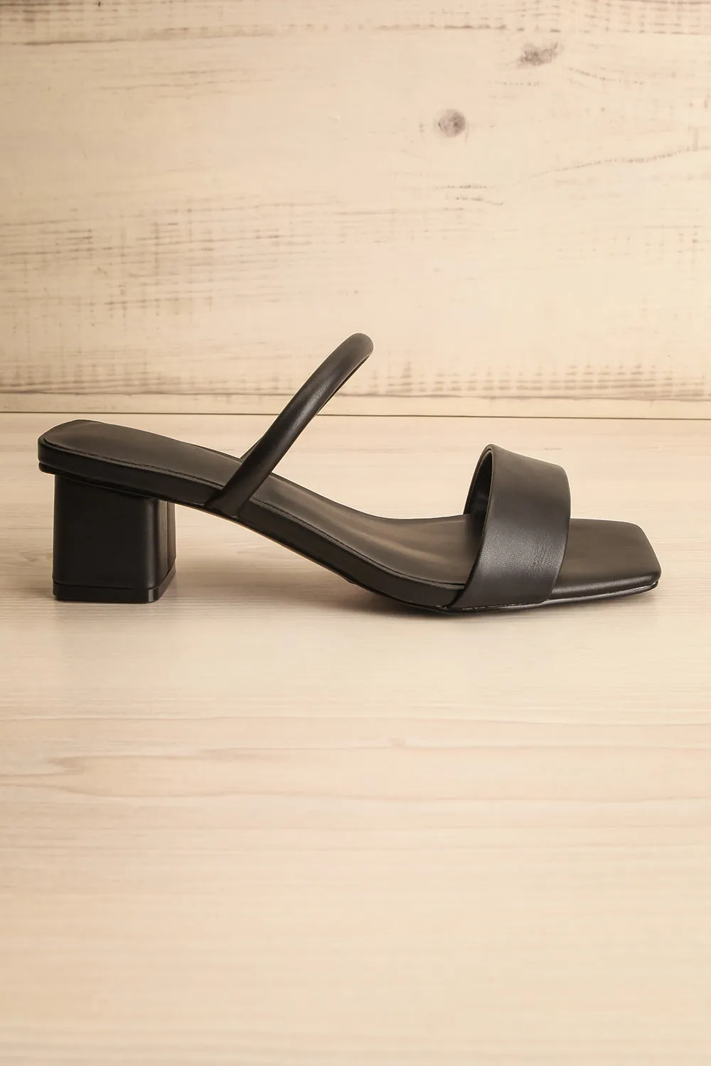 Aylmer | Black Strappy Heeled Sandals