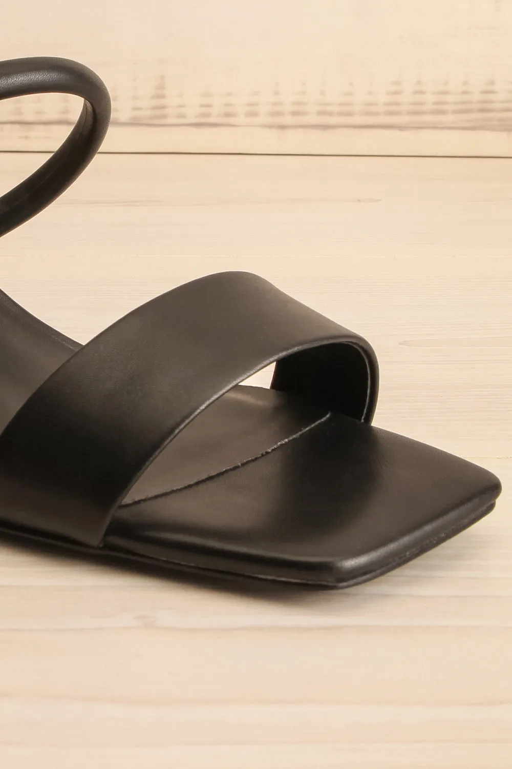 Aylmer | Black Strappy Heeled Sandals