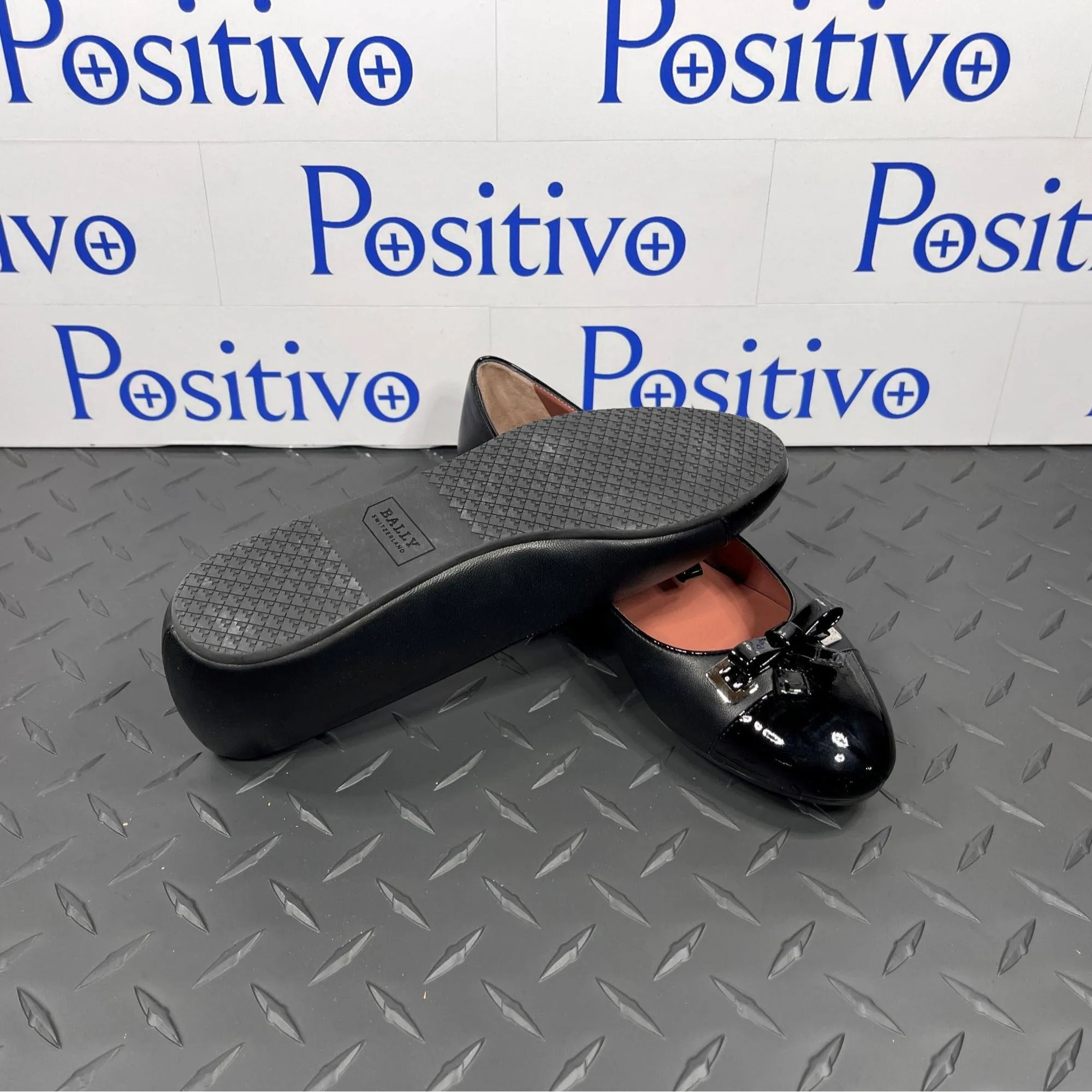 Bally Sofye Black Leather Flats
