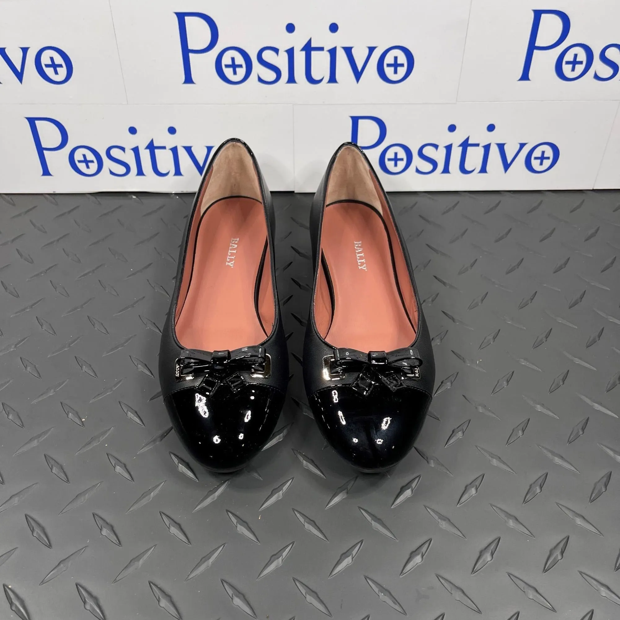 Bally Sofye Black Leather Flats