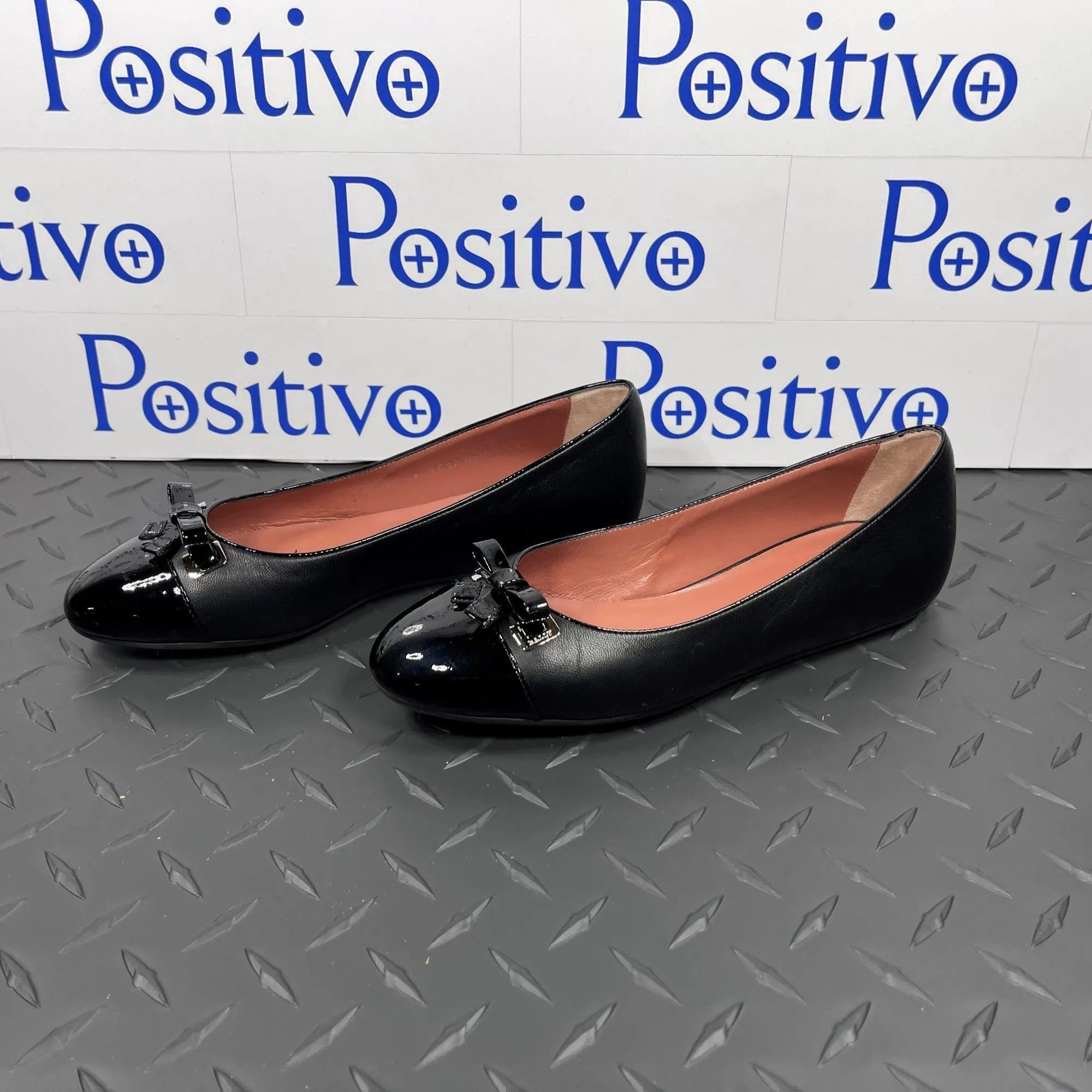 Bally Sofye Black Leather Flats