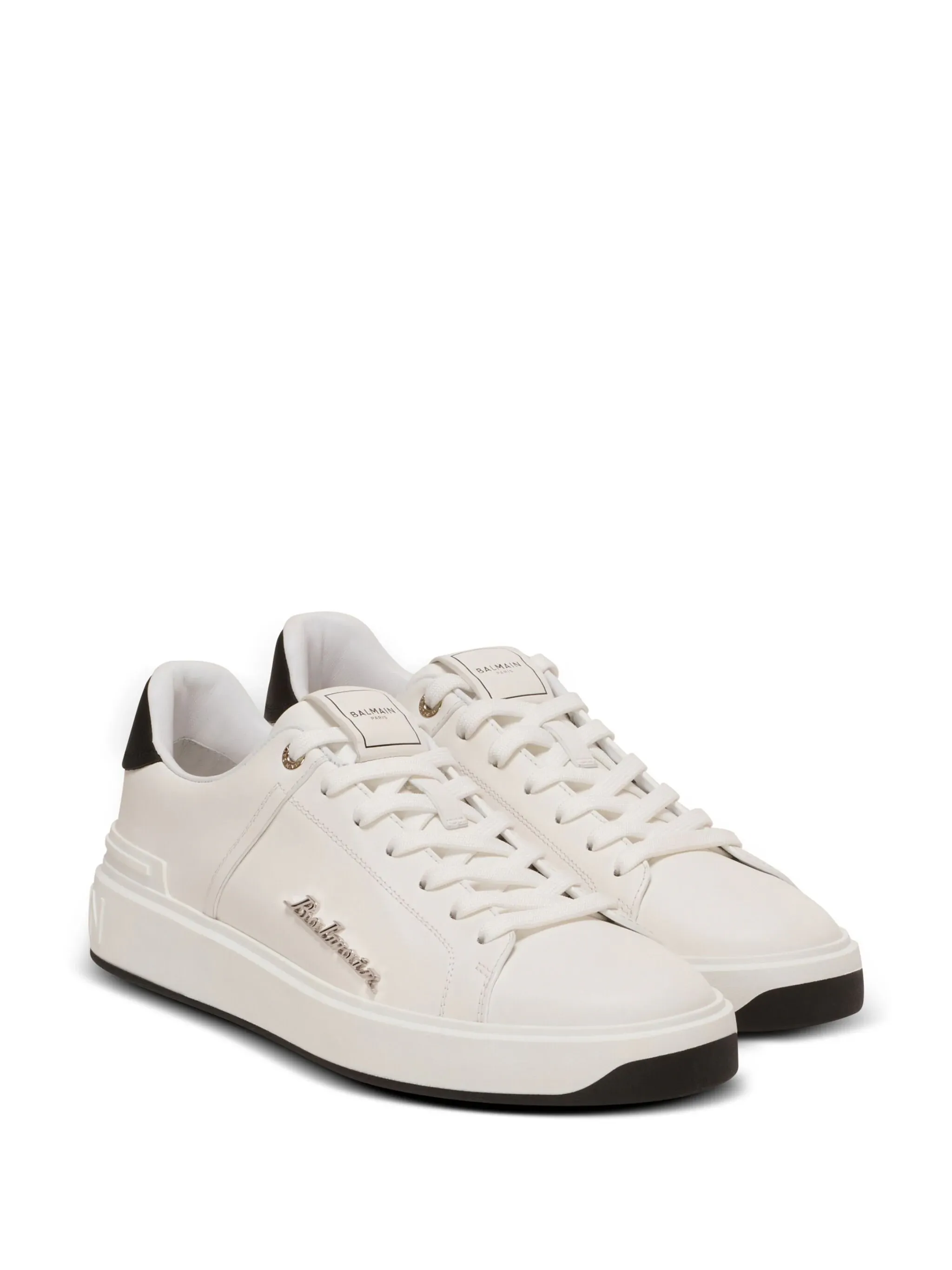 Bcourt Calfskin And Logo Sneakers