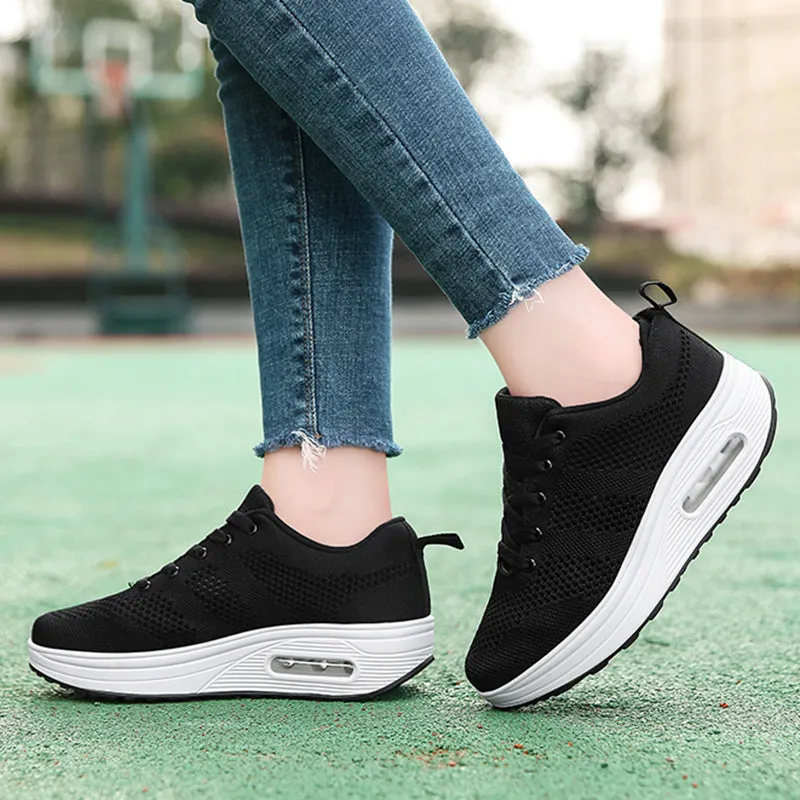 Belifi Winter Women's Breathable Lightweight Thick-Soled Platform Sports Shoes