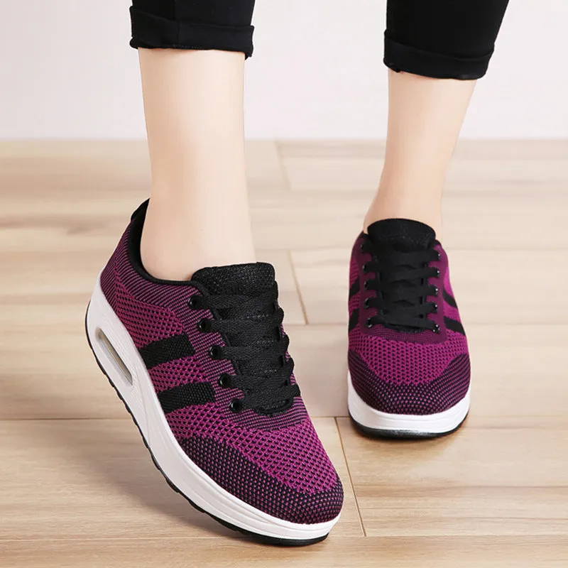 Belifi Winter Women's Breathable Lightweight Thick-Soled Platform Sports Shoes