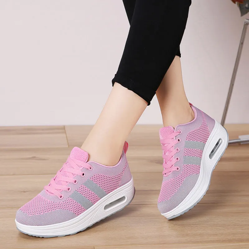 Belifi Winter Women's Breathable Lightweight Thick-Soled Platform Sports Shoes