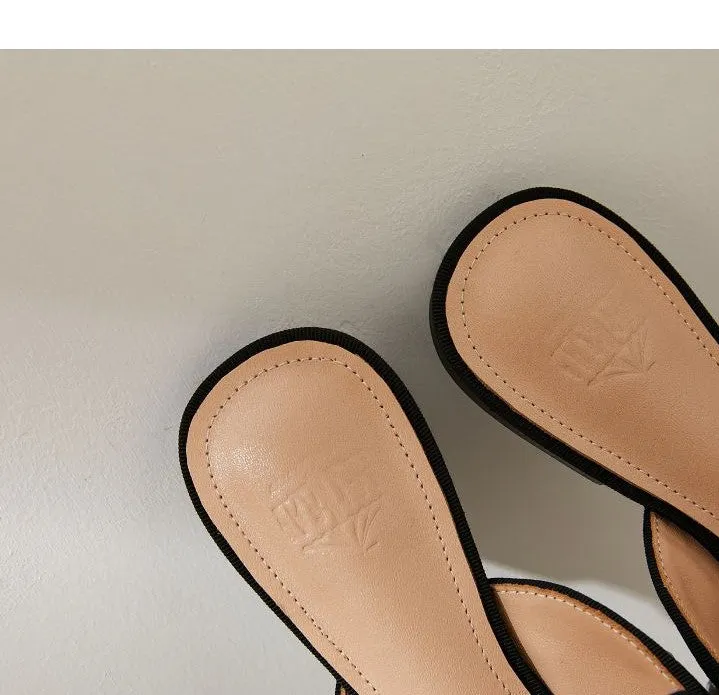 BFEI  pearl mules flat shoes sandals - Remii