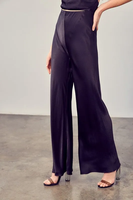 Black Satin Dress Pants