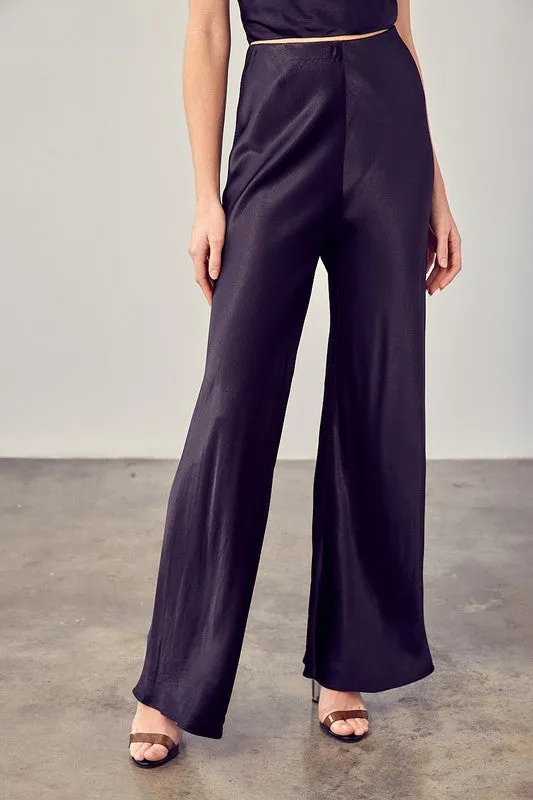 Black Satin Dress Pants
