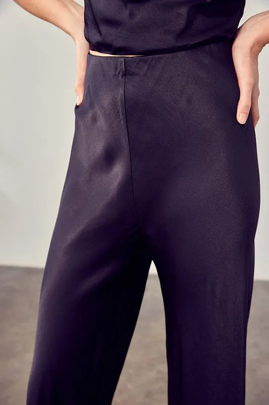 Black Satin Dress Pants
