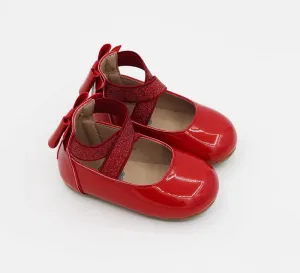 Bow Back Ballet - Red Patent Leather