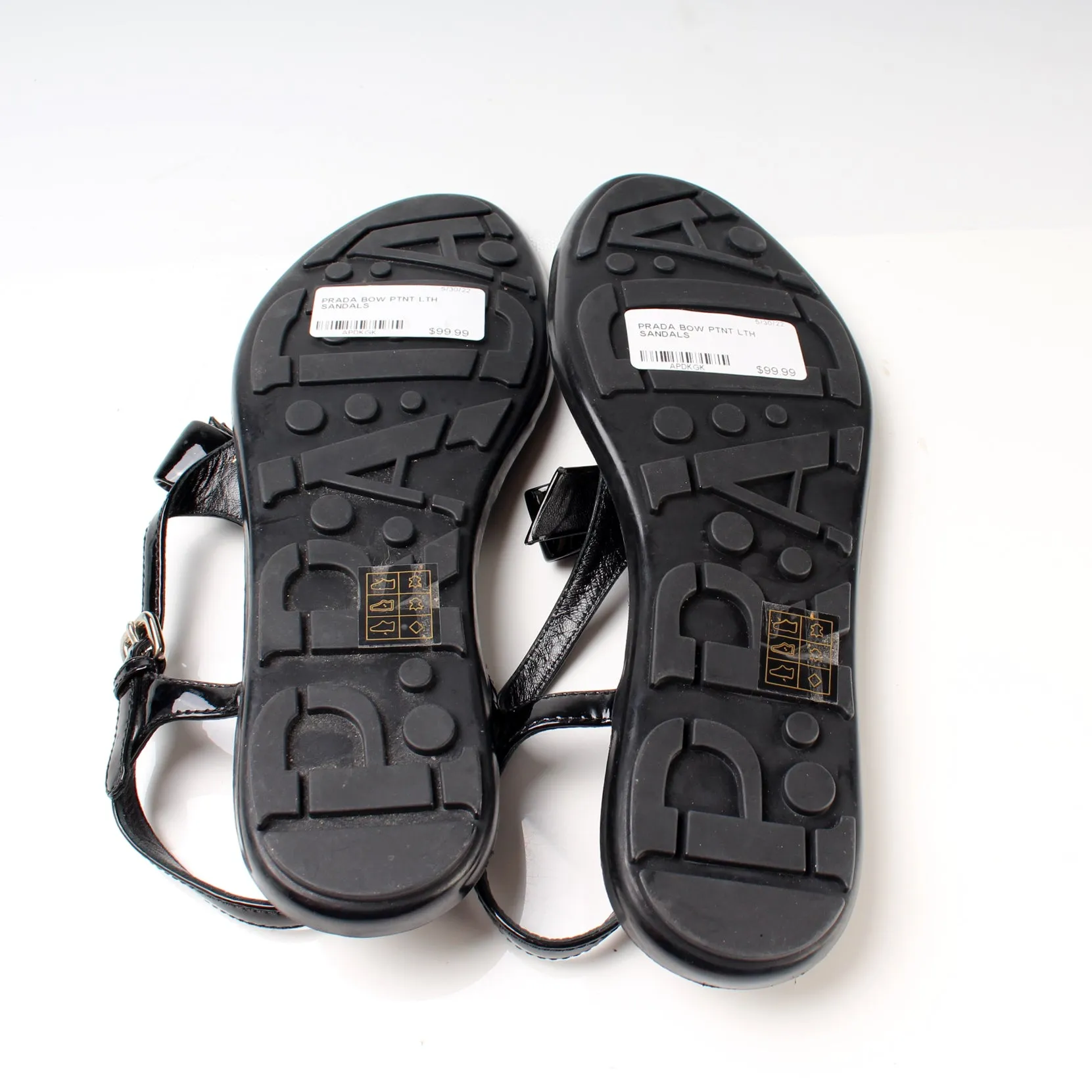 Bow Patent Leather Sandals Size 38