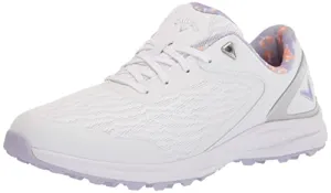 Callaway Women's Coronado v2 SL Golf Shoe, White/Pink, 10.5
