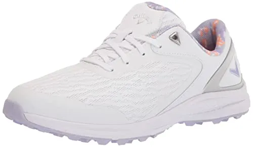 Callaway Women's Coronado v2 SL Golf Shoe, White/Pink, 10.5