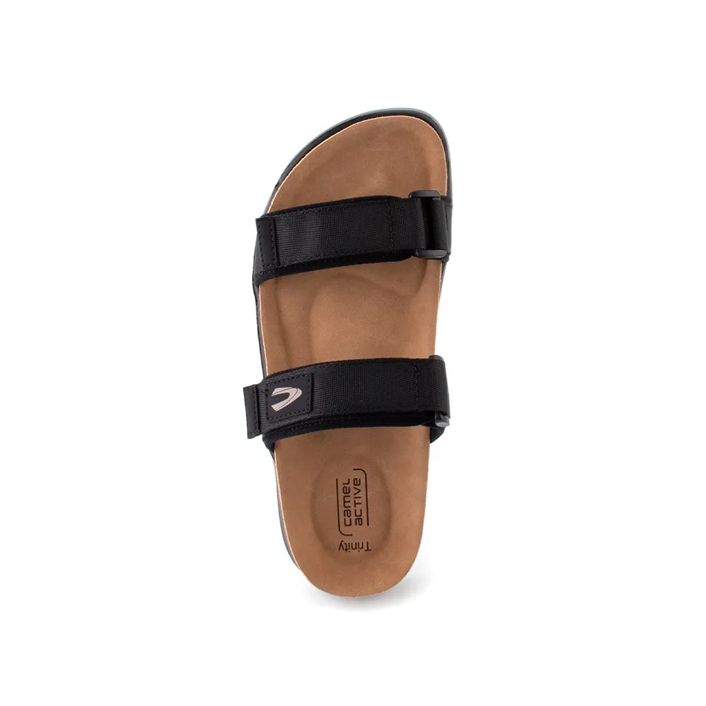 camel active Women Trinity Slip-On Sandals -792301-CV01SV-1-BLACK