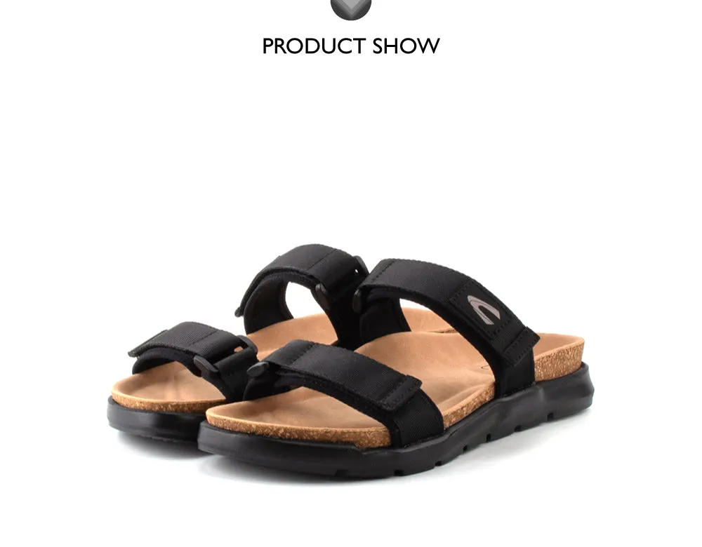 camel active Women Trinity Slip-On Sandals -792301-CV01SV-1-BLACK