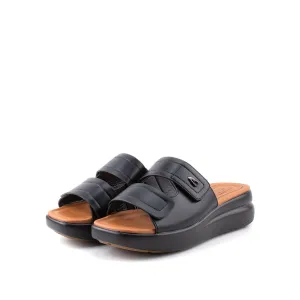 camel active Women Victoria 1 Comfort Slip-On Sandals -782402-YR02SV-1-BLACK
