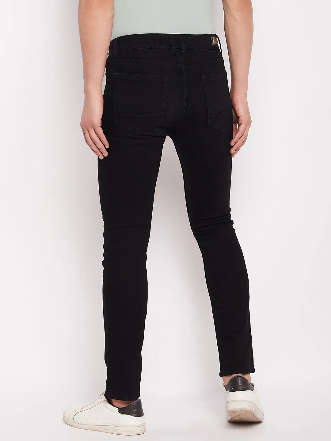 Camla Solid Black Skinny Fit Jeans