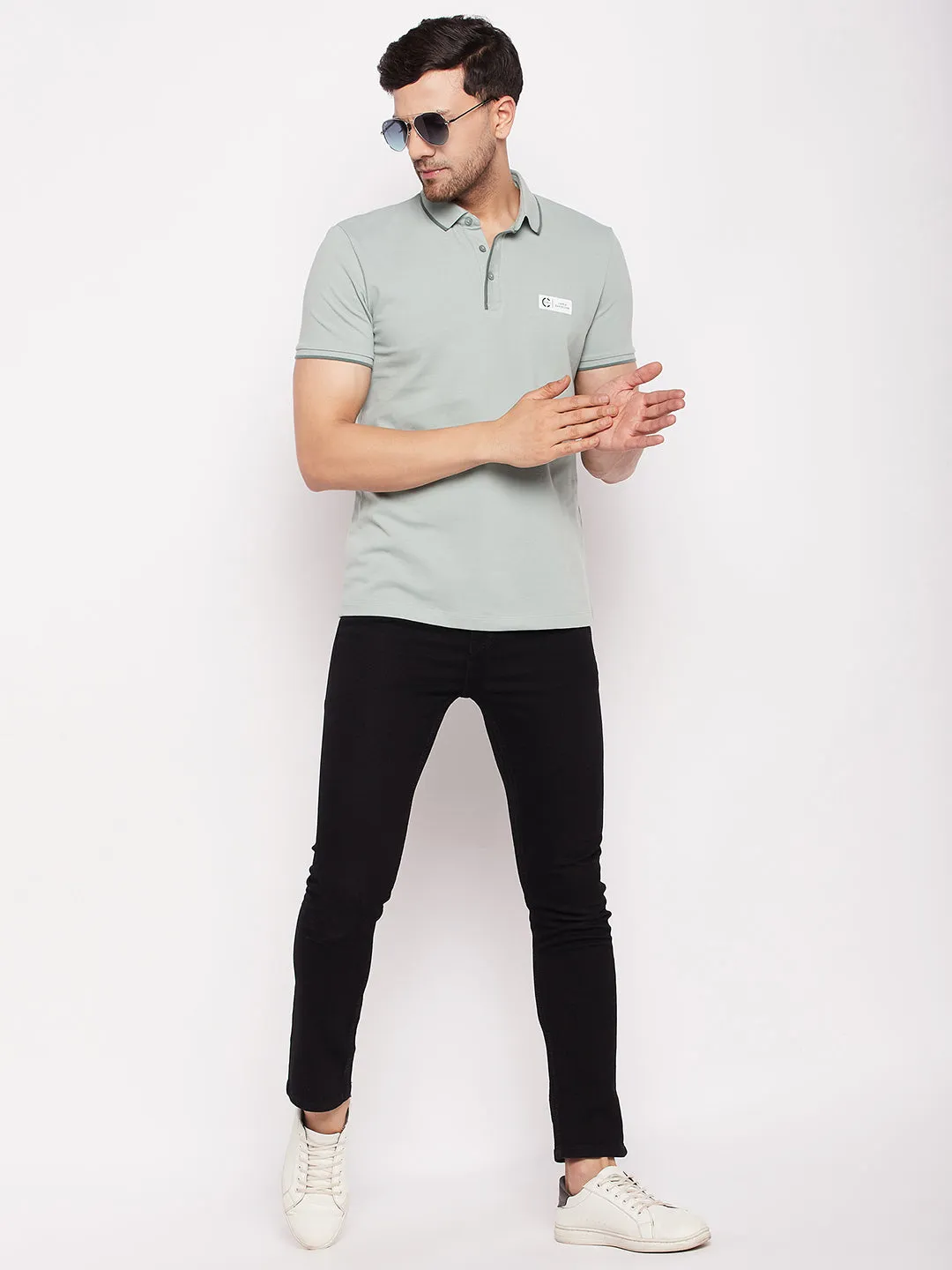 Camla Solid Black Skinny Fit Jeans