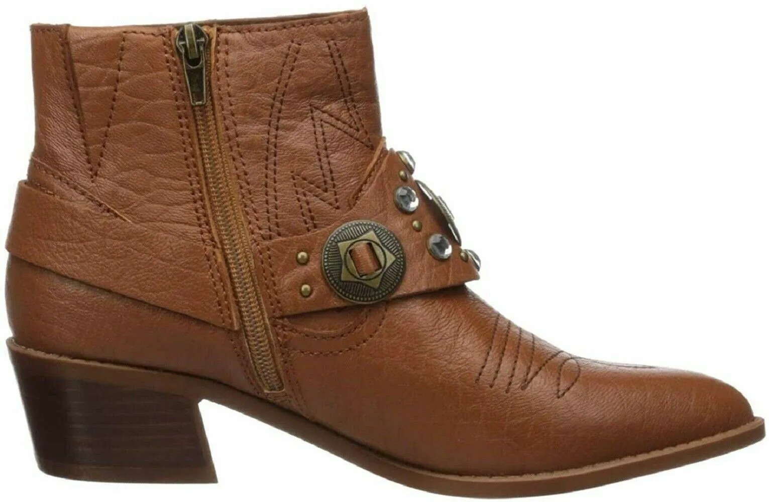 Carlos by Carlos Santana Women Marlene Western Boot Cognac Brown Shoes Size US 9