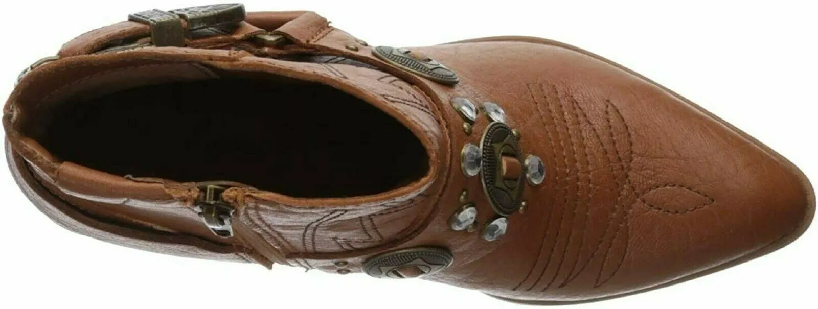 Carlos by Carlos Santana Women Marlene Western Boot Cognac Shoes Size US 8.5 M