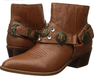 Carlos by Carlos Santana Women Marlene Western Boot Cognac Shoes Size US 8.5 M