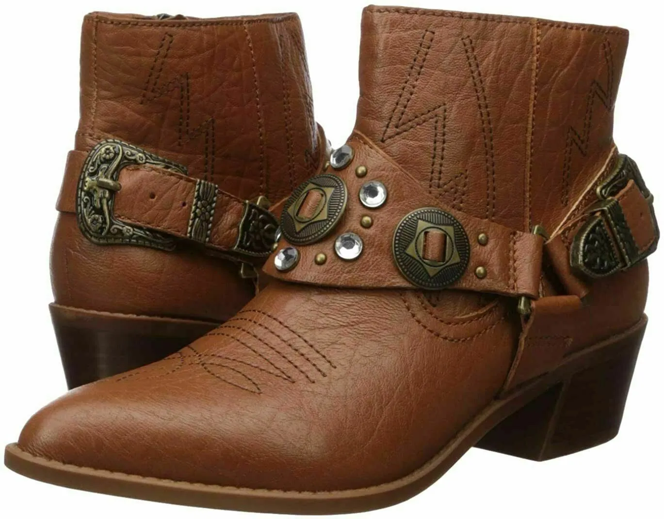 Carlos by Carlos Santana Women Marlene Western Boot Cognac Shoes Size US 8.5 M