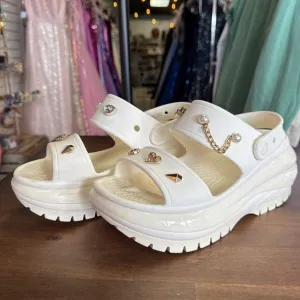 Crocs Bone Mega Crush Platform Sandals With Charms 10