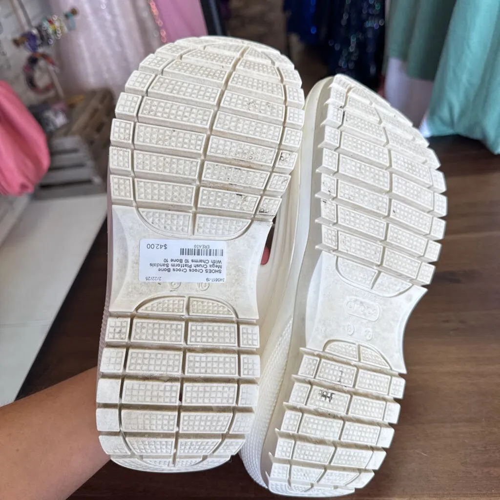 Crocs Bone Mega Crush Platform Sandals With Charms 10