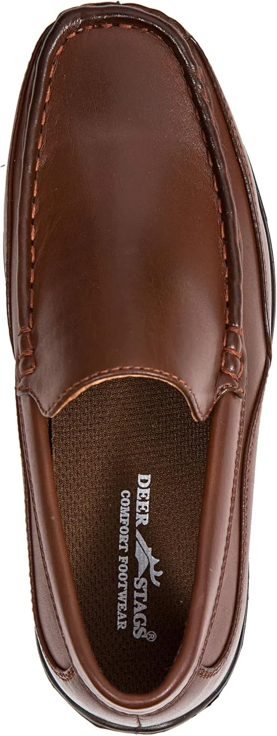 Deer Stags Boy's Booster Driving Moc Slip-On Loafer Flats Dress Shoes