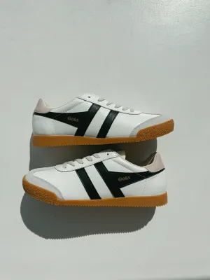 Elan Leather White/Black Sneaker