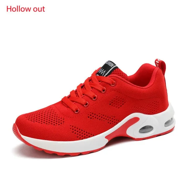 Fashion Lace Up Women Running Shoes Lightweight Sneakers Running Gym Shoes
