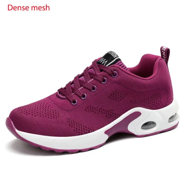 Fashion Lace Up Women Running Shoes Lightweight Sneakers Running Gym Shoes