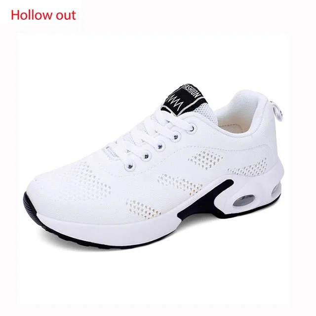Fashion Lace Up Women Running Shoes Lightweight Sneakers Running Gym Shoes