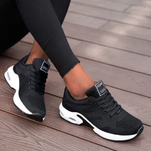 Fashion Lace Up Women Running Shoes Lightweight Sneakers Running Gym Shoes