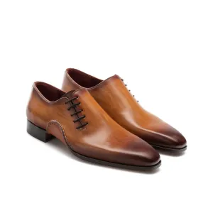 Flat Feet Shoes - Brown Leather Balranald Oxfords Shoes with Arch Support