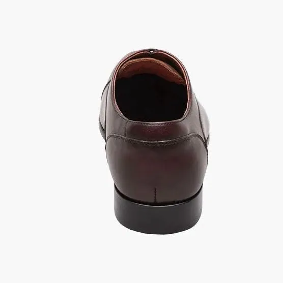 Florsheim Mens Postino Wine Red Oxford Cap Toe Leather Dress Shoes