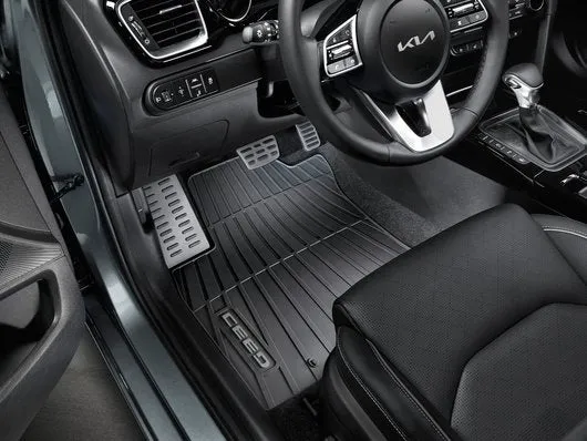 Genuine Kia Ceed Floor Mats, All Weather, With Grey Accent, Rhd