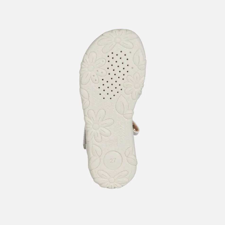 GEOX Haiti Girl Sandals White/Silver