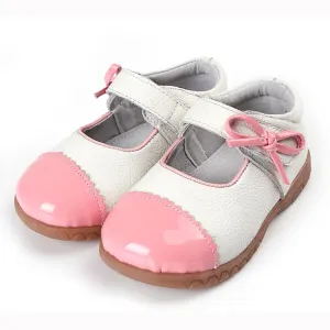 Girl‚Äôs Leather Flats Shoes w Bowtie - SQ1115