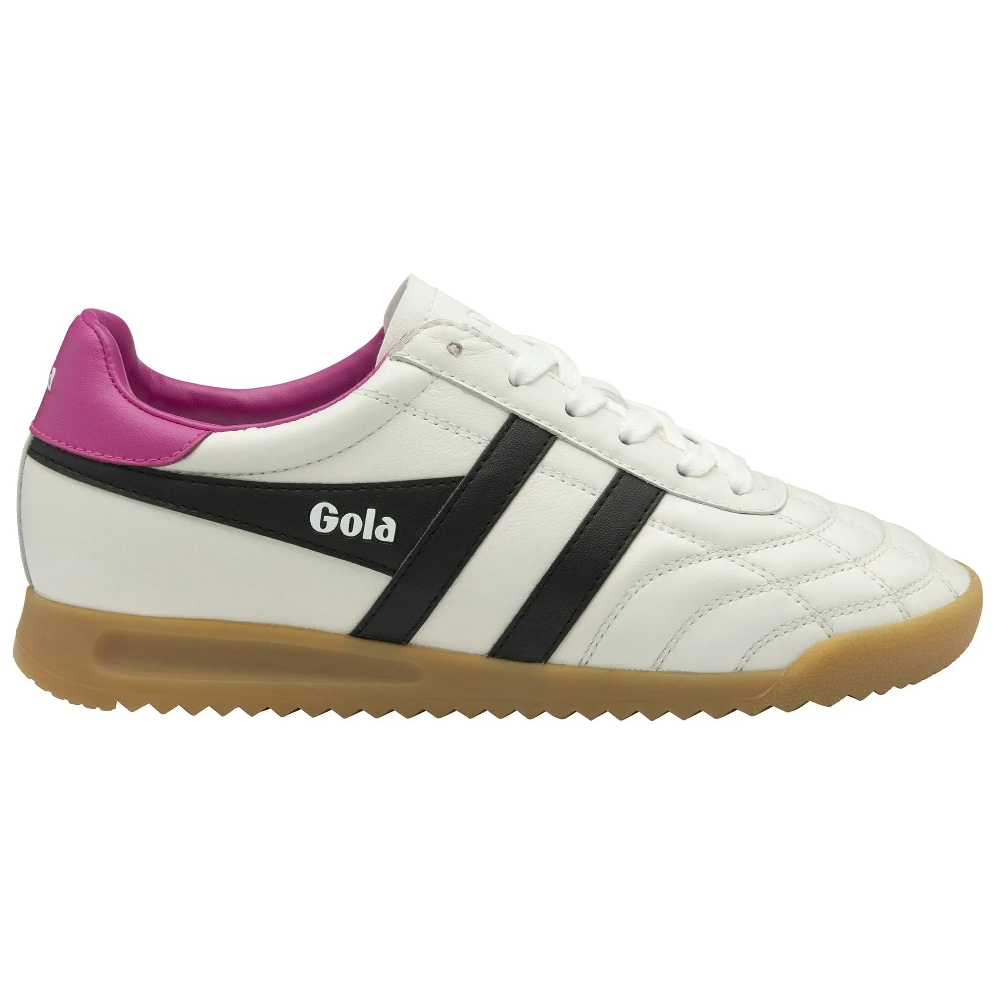 Gola Stadium Sneaker - White/Blk/Fuschia