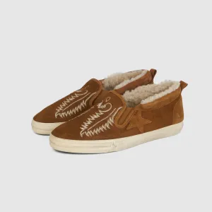 Golden Goose Shearling Slip On Sneakers
