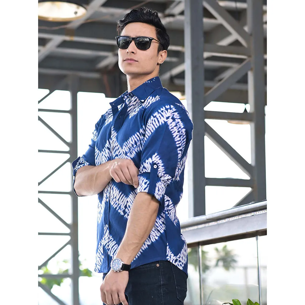 Hatheli Hand Dyed Shibhori Cotton Shirt