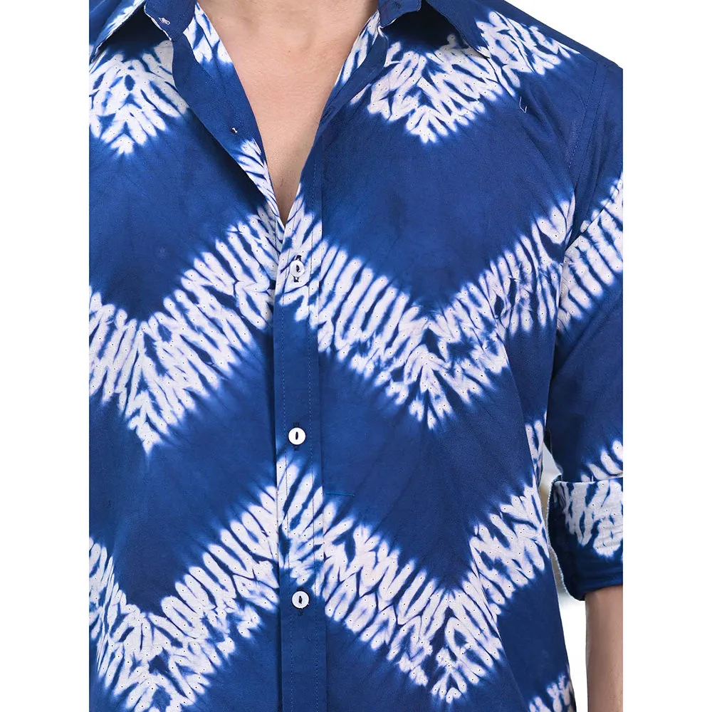 Hatheli Hand Dyed Shibhori Cotton Shirt