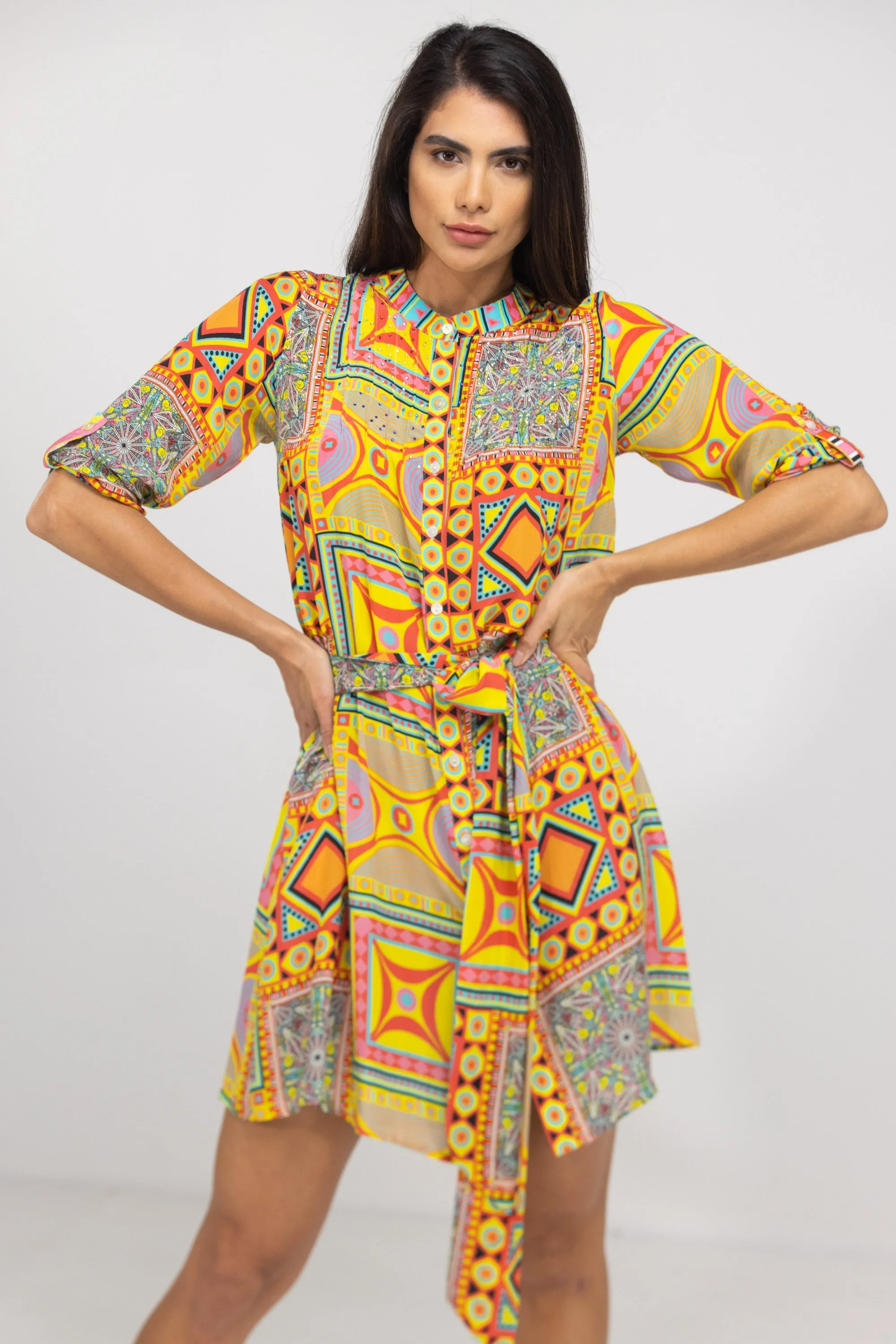HOBART - PINTUCKS DRESS